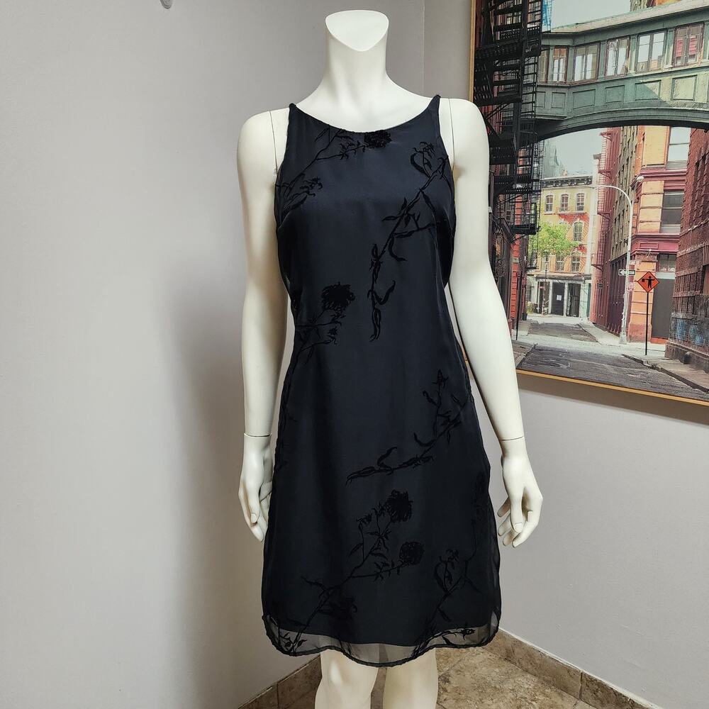 Helene Blake Womens Black Embossed Cocktail Dress size 5/6